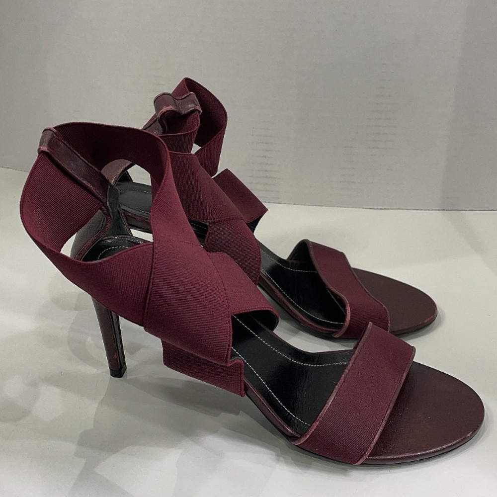 Balenciaga Valentine’s Day ready deep Burgundy Heeled Sandals 37.5 (7 1/2) 326 - Picture 11 of 12